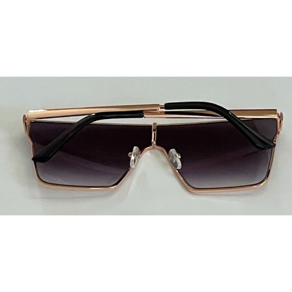 Rose Gold Oversized Square Sunglasses - Picture 2 of 2